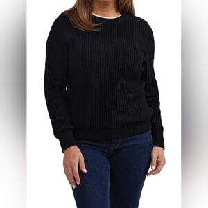New Frank by Frank and oak Women's Rib Crew Neck black Sweater Size S